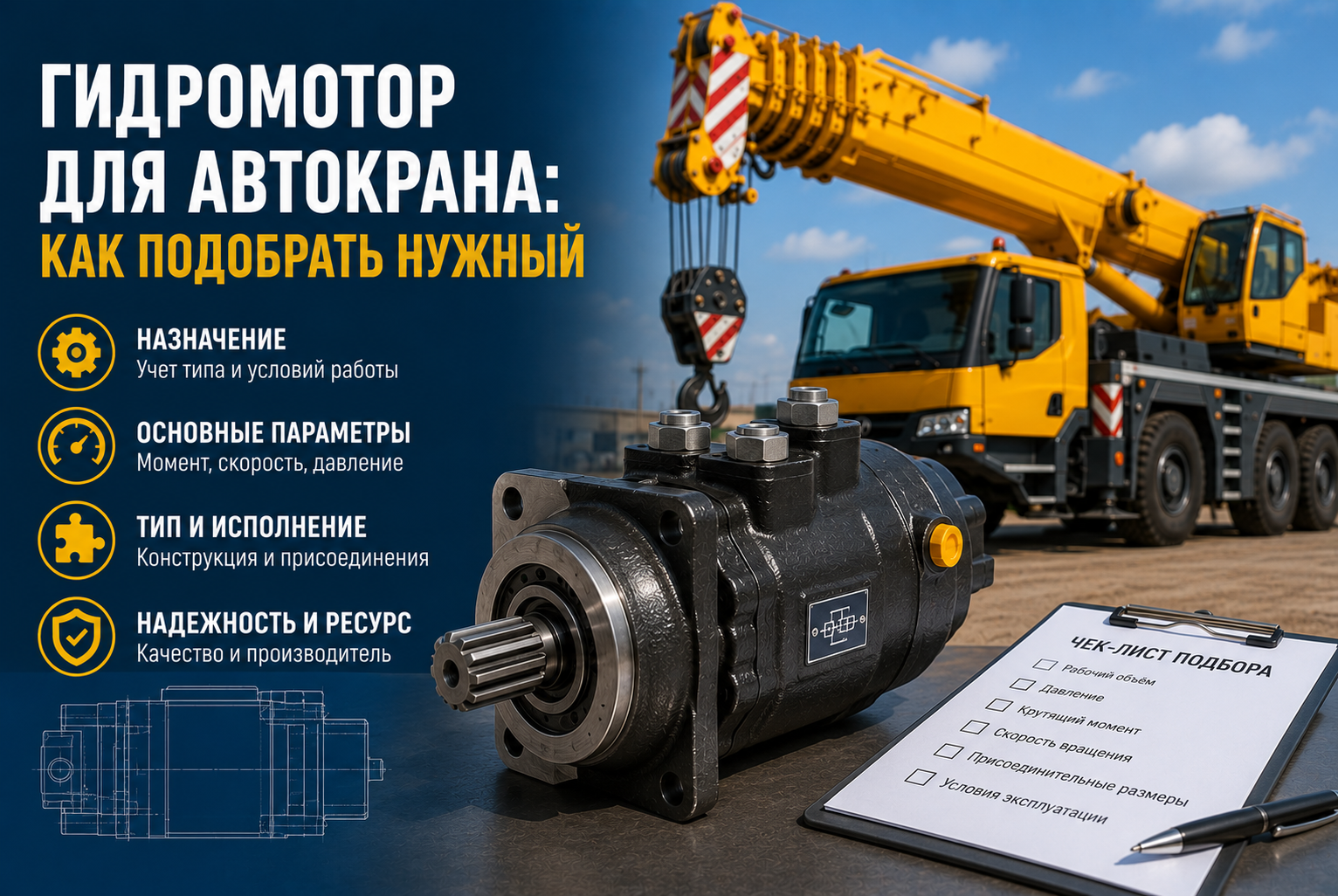 Гидромотор для автокрана: как подобрать нужный
